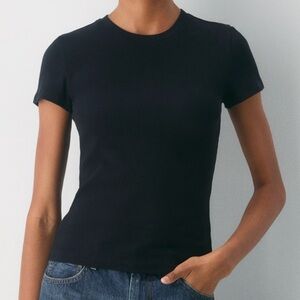 Aritzia TNA HomeStretch Rib Crew Shirt